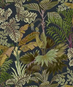 Josephine Munsey Palm Grove Wallpaper Midnight And Green