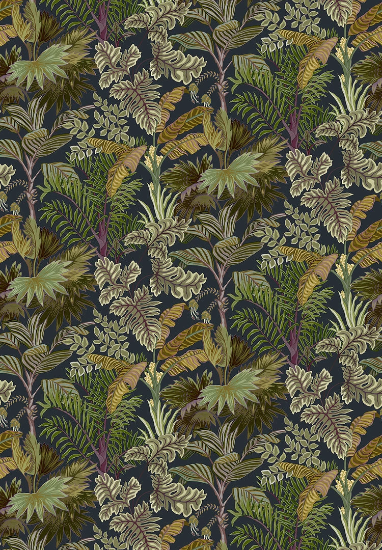 Josephine Munsey Palm Grove Wallpaper Midnight And Green 5 Josephine Munsey Palm Grove Wallpaper Midnight And Green