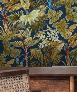 Josephine Munsey Palm Grove Wallpaper Navy And Olive