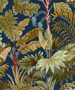 Josephine Munsey Palm Grove Wallpaper Navy And Olive