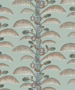Josephine Munsey Palm Stripe Wallpaper In Edge Sand Rose & Thorn