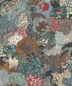 Josephine Munsey Whimsical Clumps In Olive, Brown & Blue