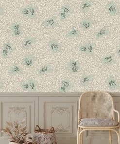 Josephine Munsey Bea's Swallows Wallpaper Alma & Osney Blue