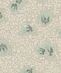 Josephine Munsey The Craftsman Bea's Swallows Wallpaper Cliffwell Stone And Radmoor Blue