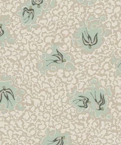 Josephine Munsey Bea's Swallows Wallpaper Alma & Osney Blue