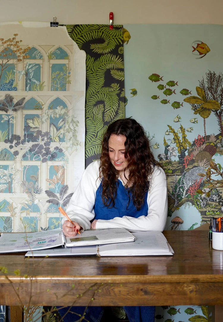 Josephine Munsey Bombe's Fernery Wallpaper In Olive & Celadon Les Jardins Royaux 14 Josephine Munsey Bombe's Fernery Wallpaper In Olive & Celadon Les Jardins Royaux