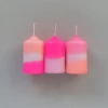 Pink Stories Neon Pillar Candles Trio - Flamingo Cookies Bohemian Dream