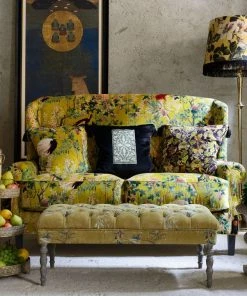 Mind The Gap Velvet Fabrics, Royal Garden Green Les Jardins Royaux