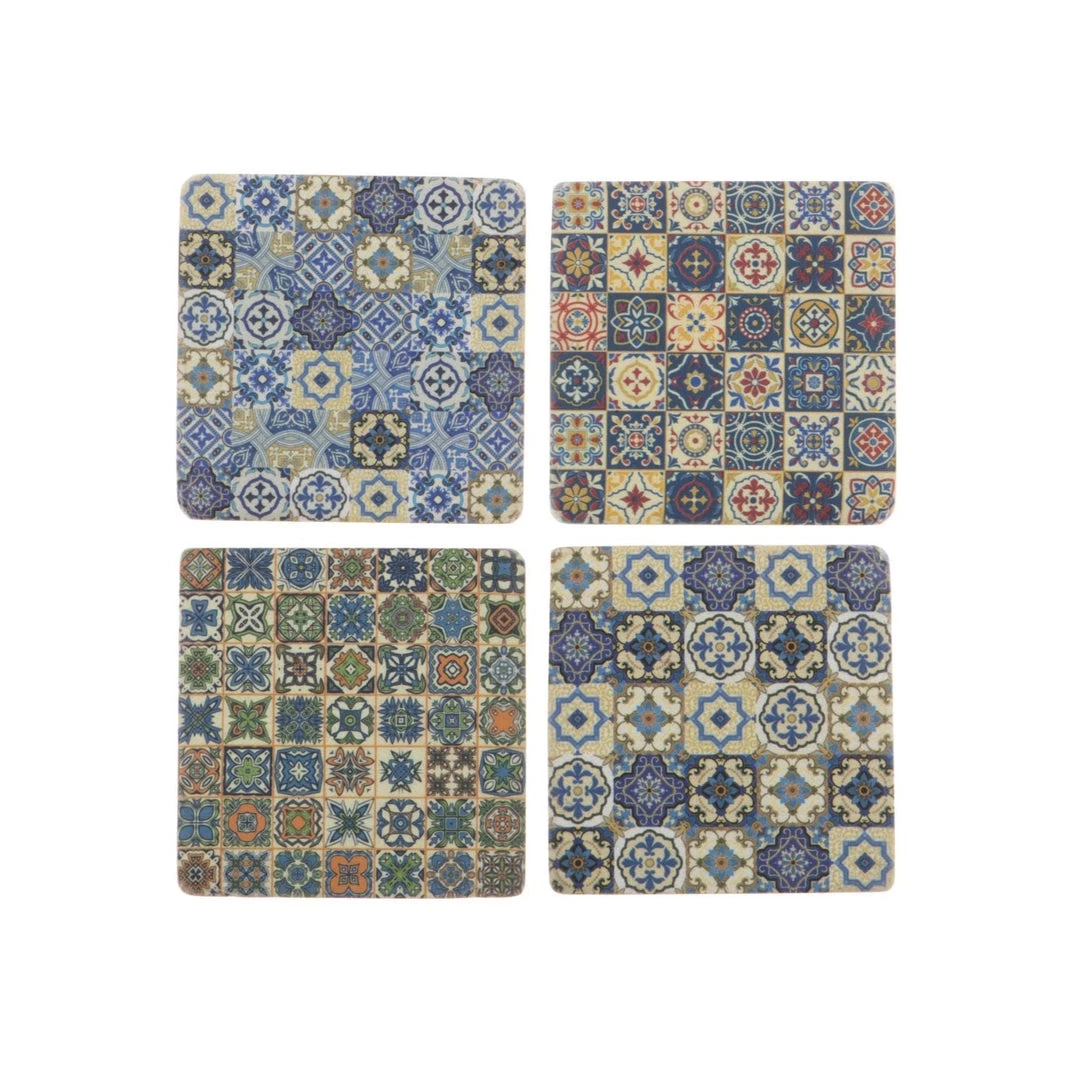 Thedesignyarduk Patchwork Coasters Set Of Four 4 Thedesignyarduk Patchwork Coasters Set Of Four
