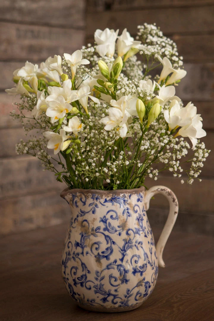 Thedesignyarduk Blue Floral Ceramic Jug Blue Skies Ahead 4 Thedesignyarduk Blue Floral Ceramic Jug Blue Skies Ahead