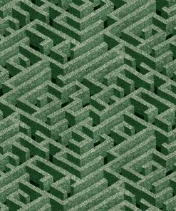 Josephine Munsey Labyrinth Fabric Green New
