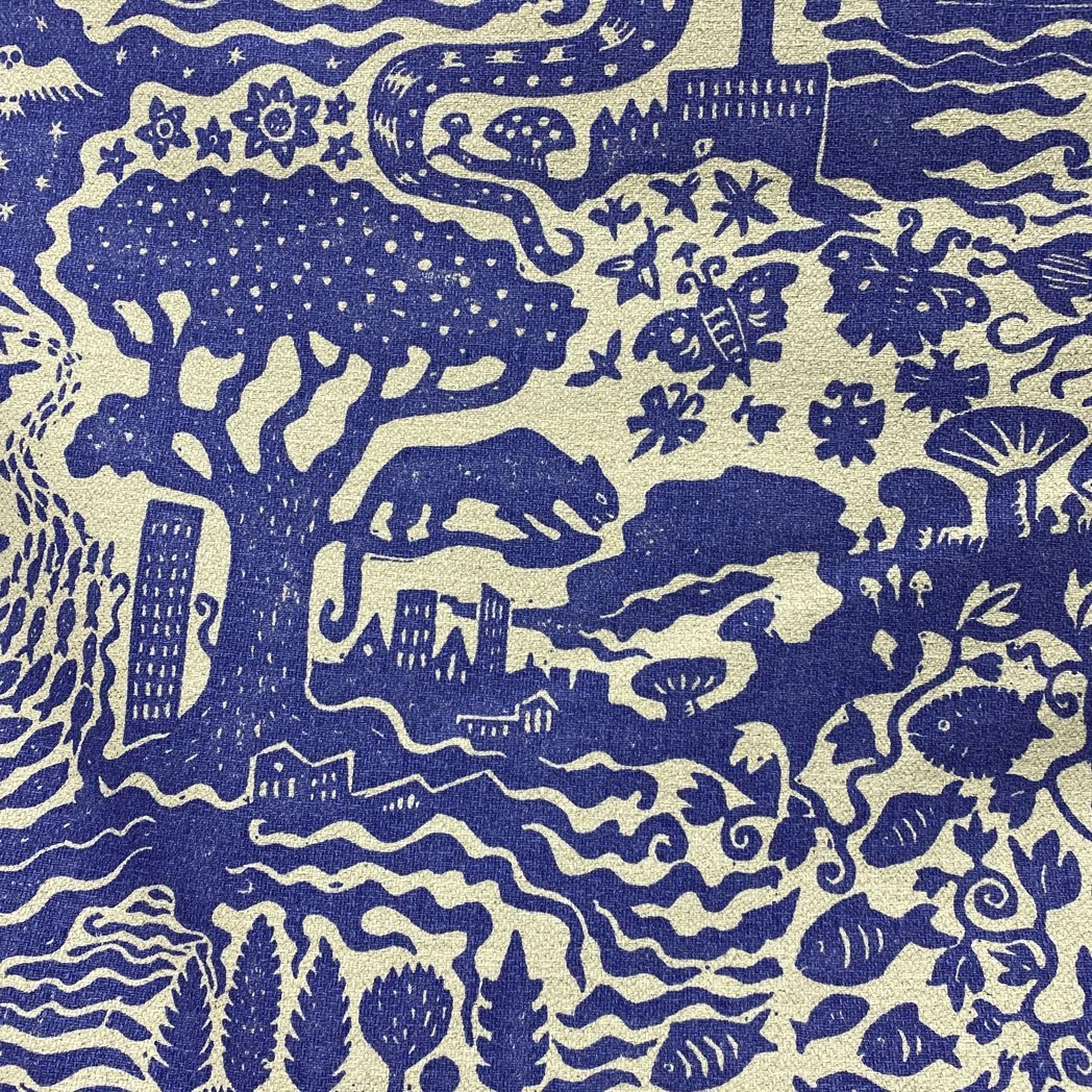 The Monkey Puzzle Tree New 'All Tomorrow's Futures' Ocean Blue Linen By Alexis Snell 3 The Monkey Puzzle Tree New 'All Tomorrow's Futures' Ocean Blue Linen By Alexis Snell