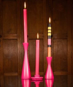 British Colour Standard New Wooden Candle Holder Tall - Neyron Rose