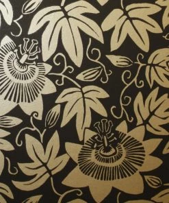 The Monkey Puzzle Tree New Black And Gold Passion Flower Wallpaper By Alexis Snell