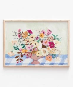 Candice Gray A3 Picnic Vase Pink Print