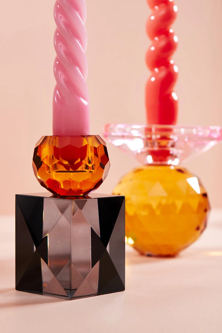 Miss Etoile Crystal Candle Holder Amber Yellow & Pink Bohemian Dream 5 Miss Etoile Crystal Candle Holder Amber Yellow & Pink Bohemian Dream