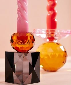Miss Etoile Crystal Candle Holder Amber Rose Bohemian Dream