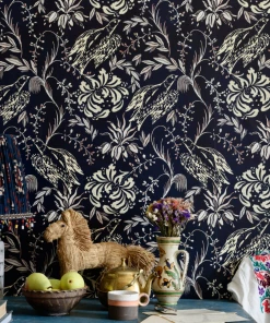 Mind The Gap Folk Embroidery Crimson Wallpaper 8 Mind The Gap Folk Embroidery Crimson Wallpaper