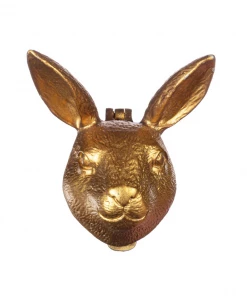 Sass & Belle Gold Rabbit Door Knocker Les Jardins Royaux
