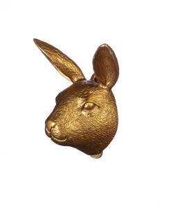 Sass & Belle Gold Rabbit Door Knocker Les Jardins Royaux