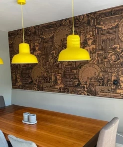 The Monkey Puzzle Tree New 'Hit The North' Superwide Cork Wallpaper By Drew Millward