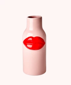 Rice By Rice Large Pink Red Lips Vase Rose & Thorn