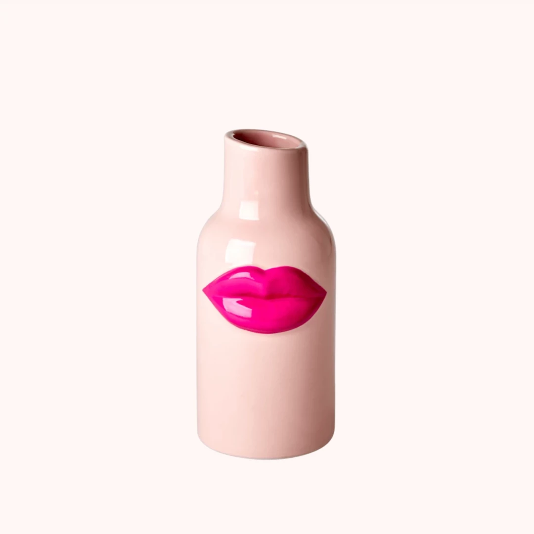 Rice By Rice Small Pink Lips Vase 3 Rice By Rice Small Pink Lips Vase