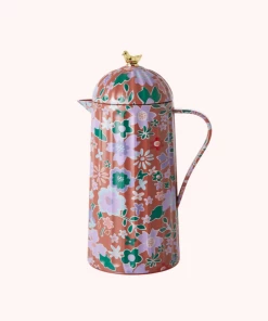 Rice By Rice Brown Floral Printed Thermal Flask