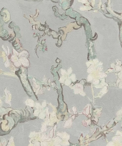 BN Les Jardins Royaux Van Gogh Wallpaper - Almond Blossom Mustard Yellow