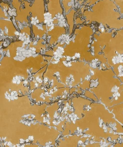 BN Van Gogh Wallpaper - Almond Blossom White Mint Les Jardins Royaux