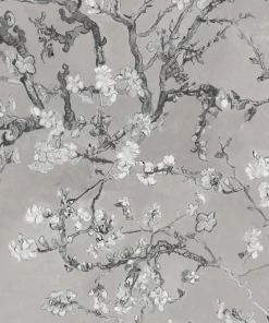 BN Van Gogh Wallpaper - Almond Blossom White Mint Les Jardins Royaux