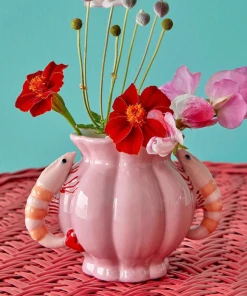 Cheap The Design Yard Shop 23 Rice By Rice Pink Prawn Ceramic Vase Rose & Thorn