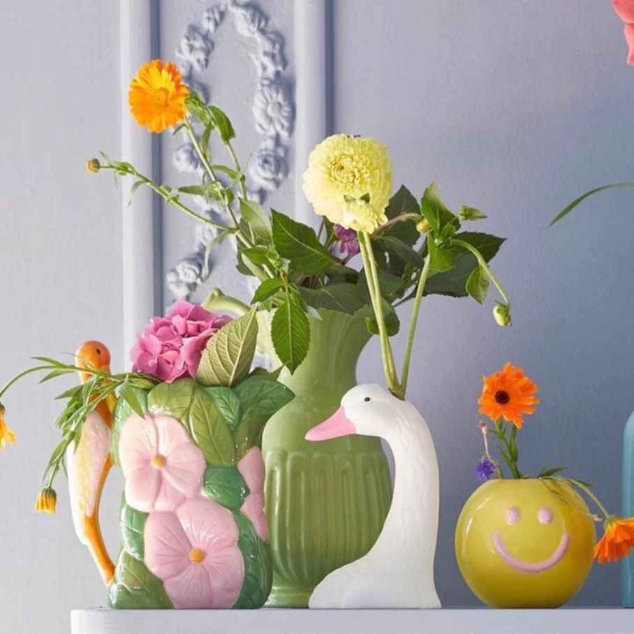 Rice DK Swan Head Ceramic Vase 4 Rice DK Swan Head Ceramic Vase