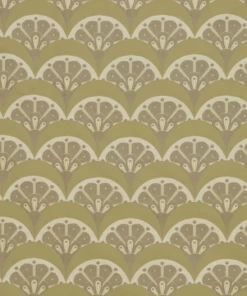 Liberty Fabrics Deco Scallop Multi Jacquard Fabric, Lichen New