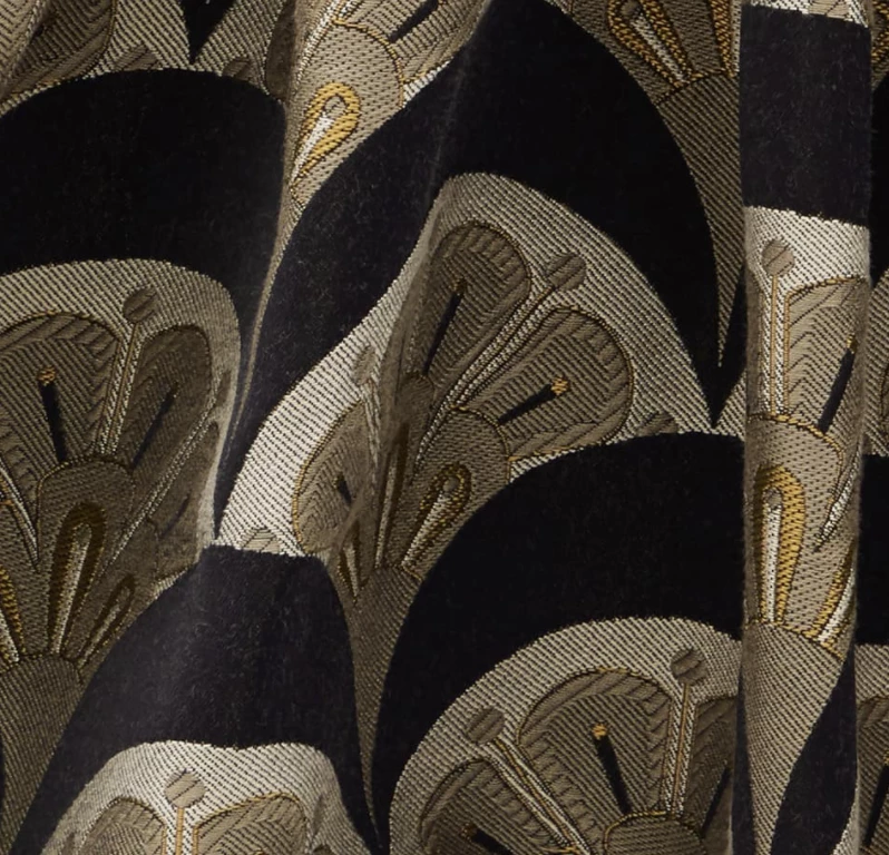 Liberty Fabrics New Deco Scallop Multi Jacquard Fabric, Pewter Dark 6 Liberty Fabrics New Deco Scallop Multi Jacquard Fabric, Pewter Dark
