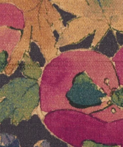 Liberty Fabrics Faria Flowers Vintage Velvet, Lichen & Marigold New