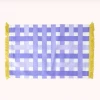 Rice By Rice Gingham Cotton Placemat In Purple & Yellow