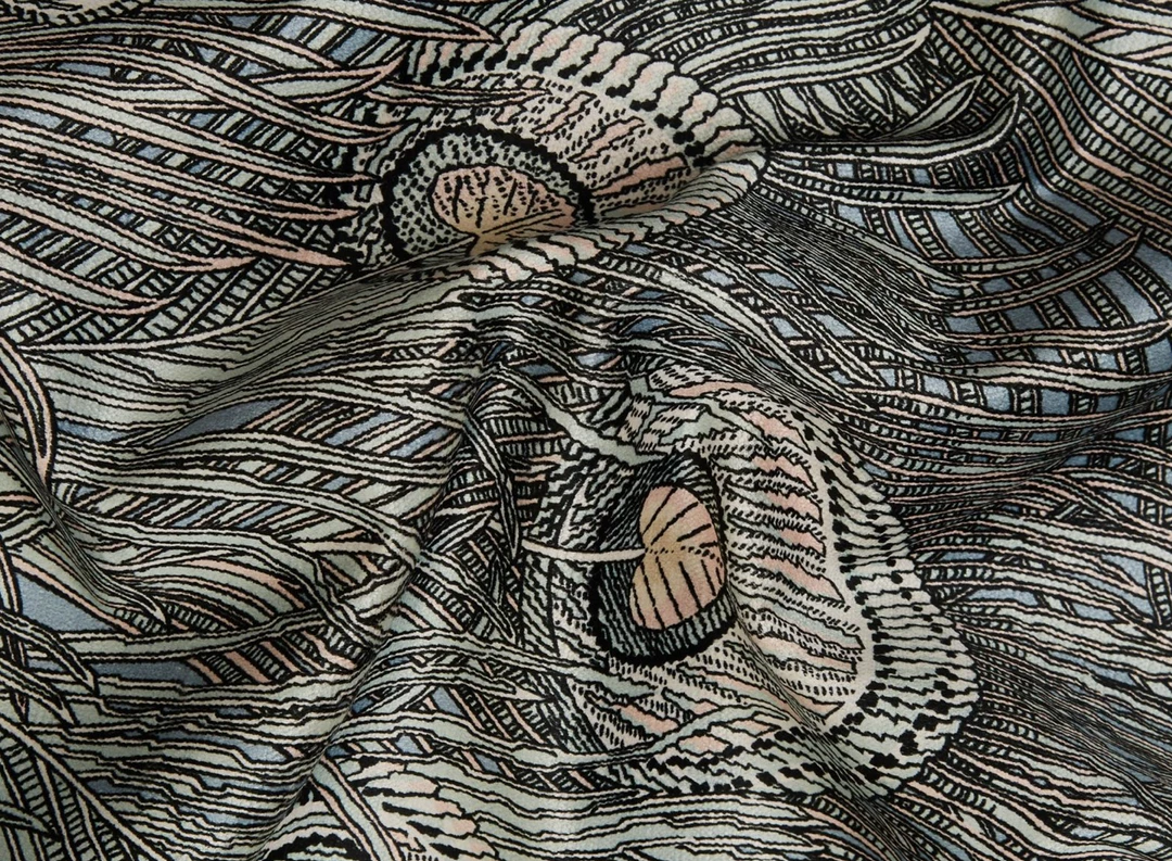 Liberty Fabrics Hera Feather Vintage Velvet, Jade 10 Liberty Fabrics Hera Feather Vintage Velvet, Jade