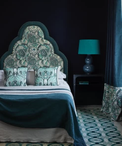 Liberty Fabrics Katherine Nouveau Emberton Linen, Jade New 20 Liberty Fabrics Katherine Nouveau Emberton Linen, Jade New