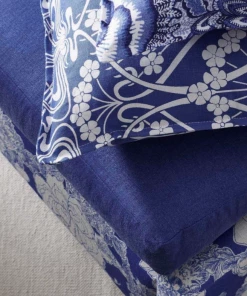 Liberty Fabrics New Ianthe Bloom Stencil Chiltern Linen, Pewter