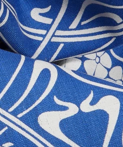 Liberty Fabrics New Ianthe Bloom Stencil Chiltern Linen, Lapis