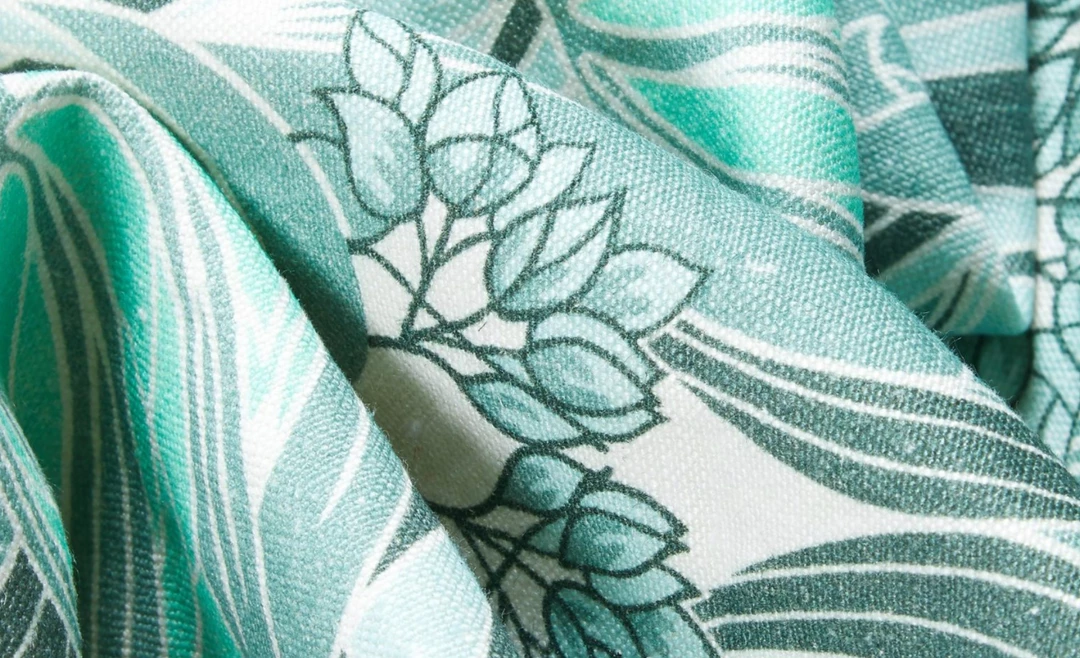 Liberty Fabrics Katherine Nouveau Emberton Linen, Jade New 6 Liberty Fabrics Katherine Nouveau Emberton Linen, Jade New