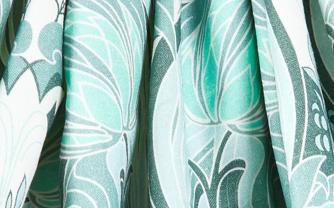 Liberty Fabrics Katherine Nouveau Emberton Linen, Jade New 8 Liberty Fabrics Katherine Nouveau Emberton Linen, Jade New
