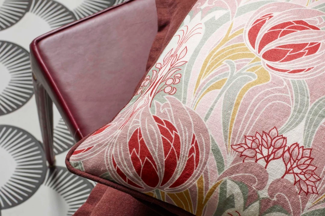 Liberty Fabrics Katherine Nouveau Emberton Linen, Jade New 11 Liberty Fabrics Katherine Nouveau Emberton Linen, Jade New