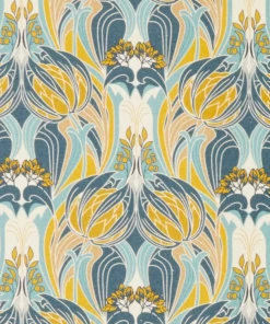 Liberty Fabrics Katherine Nouveau Emberton Linen, Lichen New