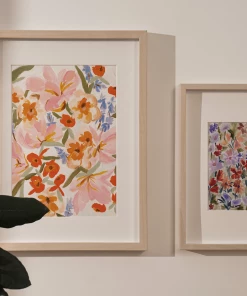 Candice Gray Brushstroke Floral Print New