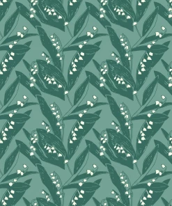 Annika Reed Studio Lily Of The Valley Wallpaper, Valley Green