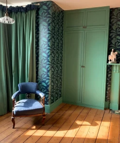 Annika Reed Studio Rubber Plant Wallpaper, Rubber Blue