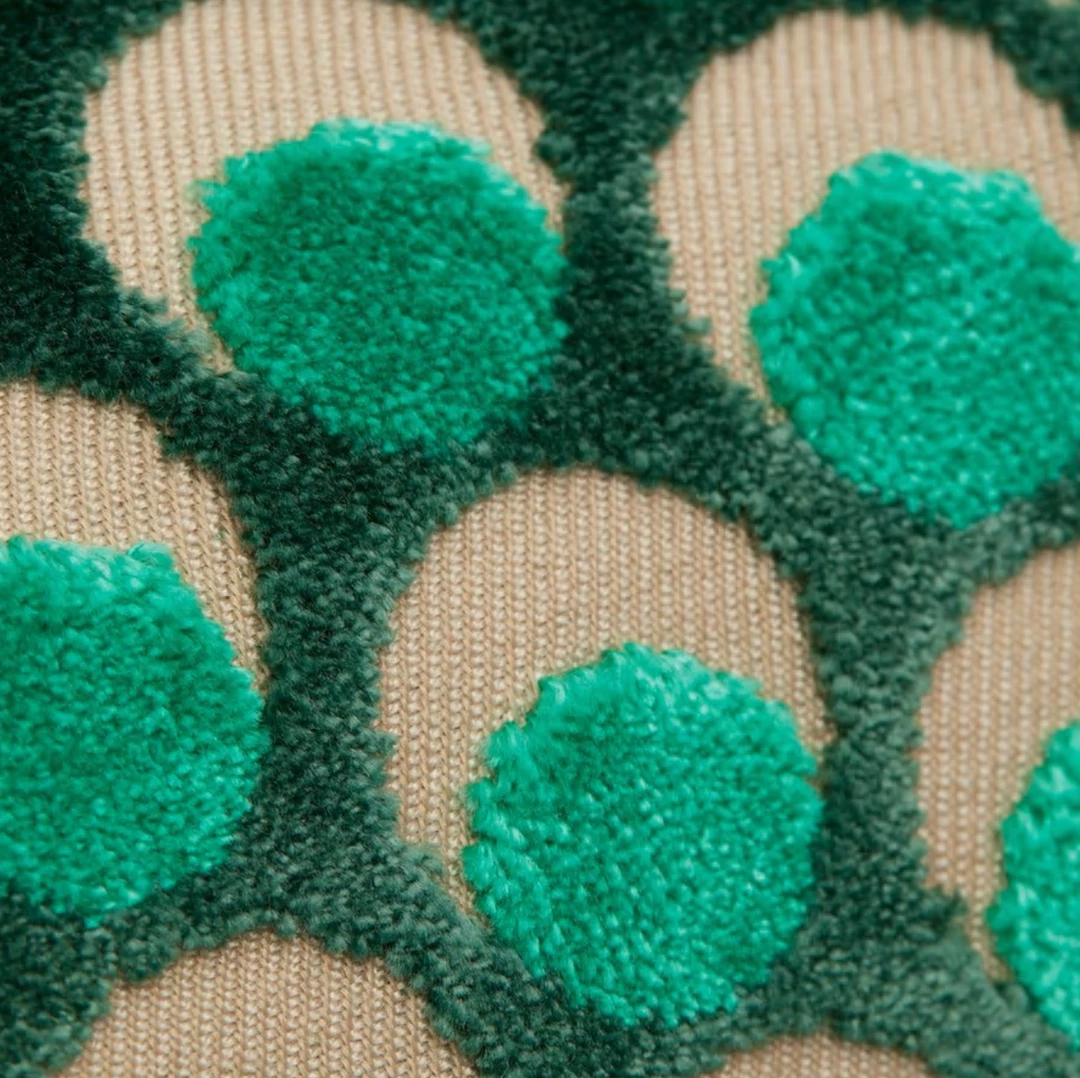 Liberty Fabrics Ottoman Spot Cut Velvet Fabric In Ointment Rose & Thorn 26 Liberty Fabrics Ottoman Spot Cut Velvet Fabric In Ointment Rose & Thorn