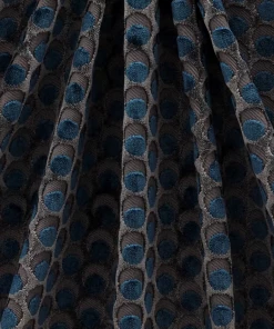 Liberty Fabrics Ottoman Spot Cut Velvet Fabric In Lapis Rose & Thorn